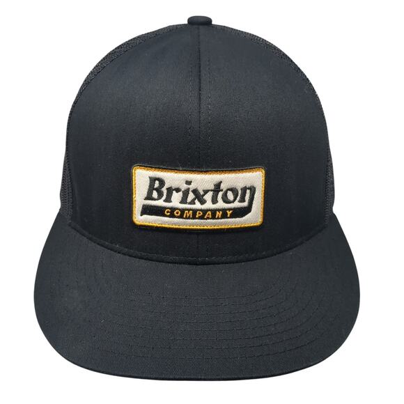 Brixton Company Snapback Trucker Hat Black One Size Adjustable Mesh Back 6 Panel - Picture 1 of 10